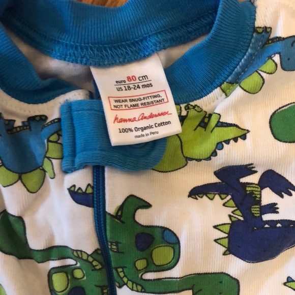 Hanna Andersson Dinosaur Pajamas Sz 80 - Picture 2 of 4
